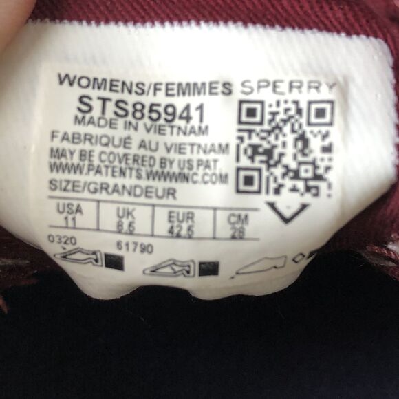 SPERRY Women’s Crest Vibe Slip On Shoes Red/White Stripes Size 11 - Picture 11 of 11